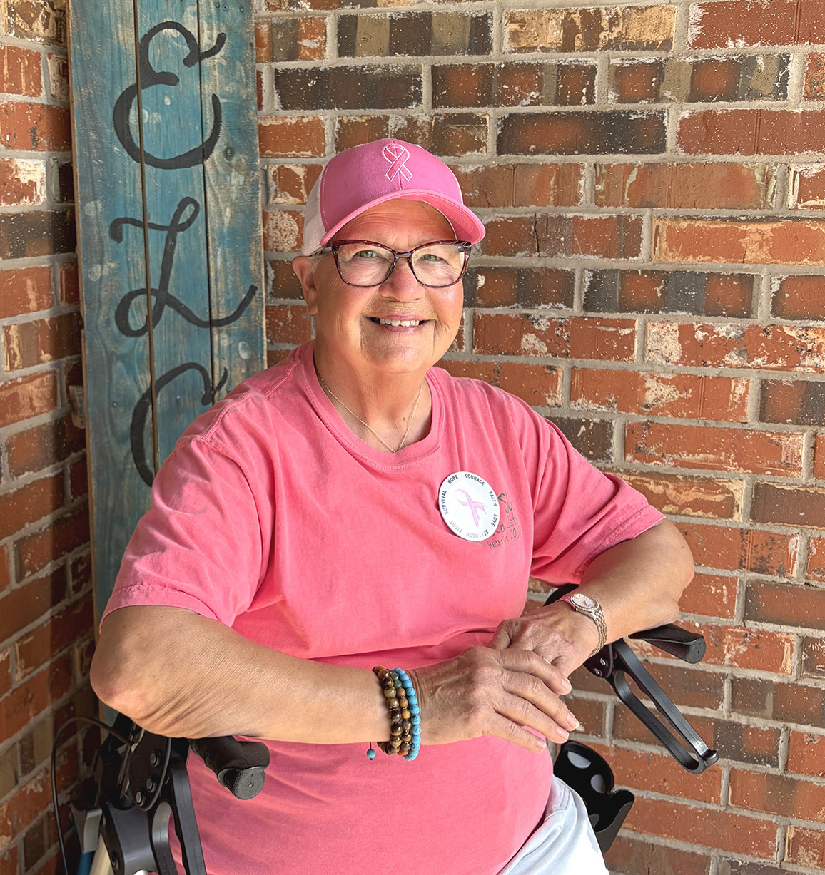 Martha Keener, who makes her home at Wellington Care Center (WCC), said she is honored to be featured in the Intrepid for Breast Cancer Awareness Month. INTREPID PHOTO / BEV ODOM