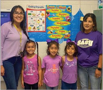 Memphis ISD students and staff wear purple Thursday, Sept. 8, paying tribute to Dalhart High School sophomore Yahir Cancino, who died from a head injury suffered during a football game on Thursday, Sept. 1.