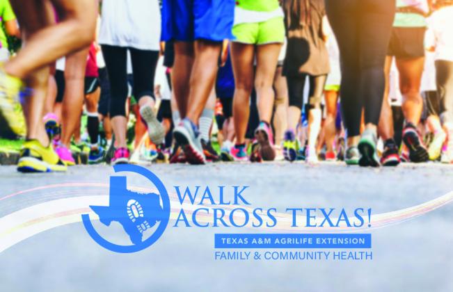 Walk Across Texas!, a wellness and fitness challenge hosted by the Childress County Texas A&amp;amp;M AgriLife Extension Office, will kick off Monday, April 8 and run through Saturday, June 2. Graphic Courtesy of AgriLife Today