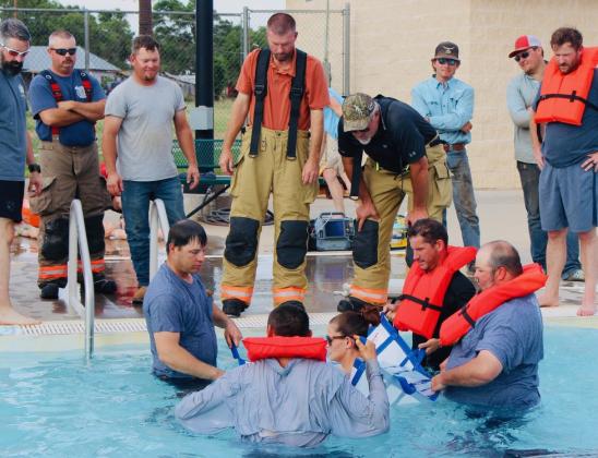 First responders take part in water rescue training