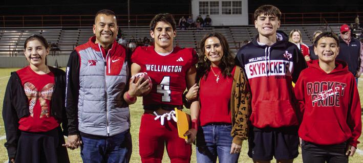 Noah Cantu is the son of Jermaine and Ashly Cantu. Noah has played varsity football for the Skyrockets for three years.