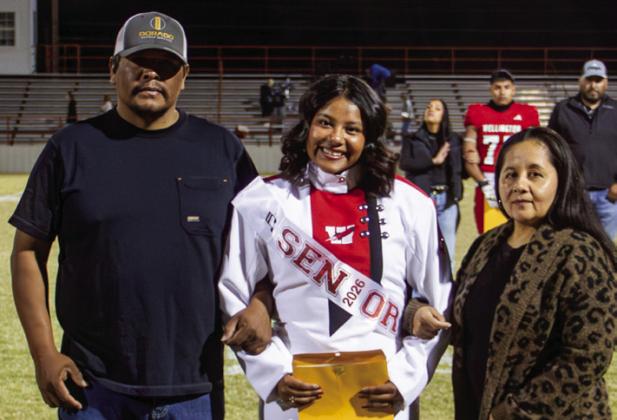 Jasmin Moreno is the daughter of Francisco and Maria Moreno. Jasmin currently serves as a drum major for the Rocket Regiment and has been a member of the band for five years.