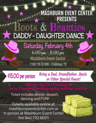 Boots and Beauties Daddy-Daughter Dance to be held this Saturday