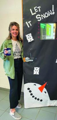 CHS teacher Lindsey Key’s door wishes for snow.
