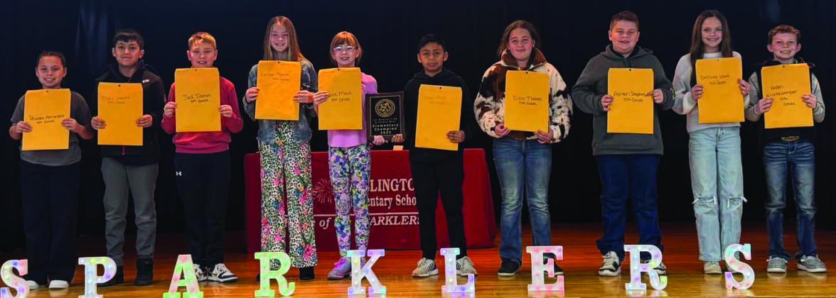 Wellington Elementary School fifth-grade UIL competitors also include, from left, Penelope Hernandez, Blake Herrera, Jack Inman, Kenlea Martin, Claire Mock, Jayson Orozco, Gage Shotts (not pictured), Dixie Thomas, Ashton Stephens, Jaylann Thomas (not pictured), Berkeley Ward, Holden Wischkaemper.