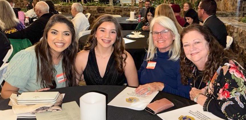 Wellington Lion Noemi Pena, Sweetheart Treylea Wiebe and Lions Lori O’Rear and Margret Wood attend the District 2-T1 Winter Meeting and Sweetheart Presentation Friday, Jan. 2-Saturday, Jan. 3 at Cactus Cove Inn and Suites in Amarillo. Wellington Lions Club