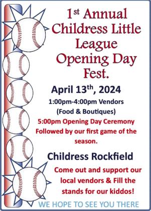 Childress Little League to host Opening Day Fest