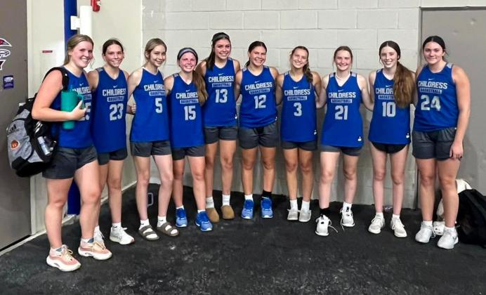 The Childress Lady Cat basketball team polishes up their skills at the 2024 Lubbock Christian University (LCU) Red Division Team Camp Thursday, June 20-Saturday, June 22 in Lubbock. Courtesy Photo
