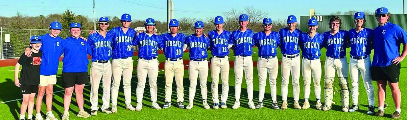 The Childress Bobcats take a 2-2 finish in the Bowie Tournament Thursday, March 6-Friday, March 7 in Bowie, amassing wins over Henrietta, 7-4, and Vernon, 8-2, and taking loss to Grand Saline, 7-4, and Bowie, 11-4. By Elizabeth Tanner Courtesy Photo