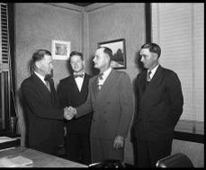 R.L. Templeton, second from left, with members of the 50th Texas Legislature. Courtesy Photos