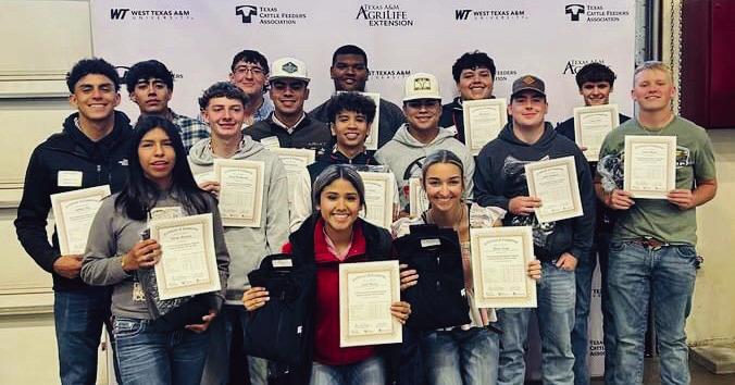 Fifteen Wellington FFA seniors complete their Texas Cattle Feeders Association (TCFA) certifications Monday, Nov. 1 at West Texas A&amp;amp;M University in Canyon. Front row, from left: Sheryl Rodriguez, Lisette Vela, Gracie Lampe. Middle row, from left: Anthony Oritz, Carvin Wischkaemper, TJ Salinas, Miguel Rincon, Caleb Strickland, Trenton Wright. Back row, from left: Jon Carlos Heidy, Dalton Holland, RJ Granadoz, Jovani Munn, Nick Nevarez, Karver Field.