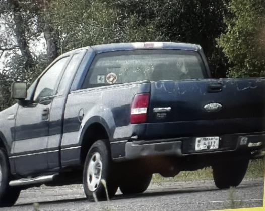 He was last seen driving a blue, two-door Ford F-150.