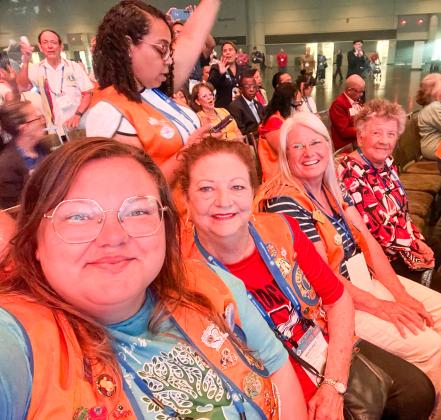 For the 107th Lions International Convention, Lions and Leos from around the world, including, from left, Wellington Lions Lindsay Hill, Margret Wood, Lori O’Rear and Fraya Hammons, traveled to Orlando, Fla. for the Sunday, July 13-Thursday, July 17 event, attended by nearly 9,500 Lions from 150 countries.
