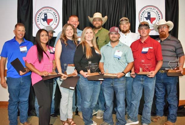 Childress District of the Texas Department of Transportation (TxDOT) car seat technicians receive the Texans Caring for Texans award Thursday, Aug. 7 on the campus of West Texas A&amp;M University in Canyon.