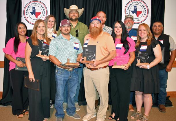 Members of the Childress District of the Texas Department of Transportation (TxDOT) Employee Assistance Committee (EAC) are presented the Texans Caring for Texans award Thursday, Aug. 7 in Canyon.
