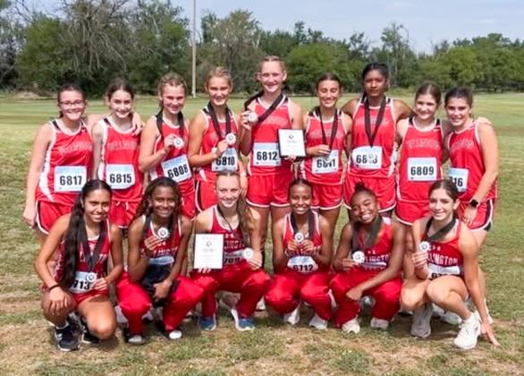 Front row, from left: Lady Rockets Sabrina Segovia, Angela Lewis, Taytum Kane, Kobee Lewis, Aleah Lewis, Anna Henard. Back row, from left: Lady Firecrackers Abbygale Torrez, Jessalee Peters, Halle Hedrick, Ava Kate Inman, Kaesyn Kane, Claire Kane, Priscilla Marentes, Evie Henard, Quinn Roberson.