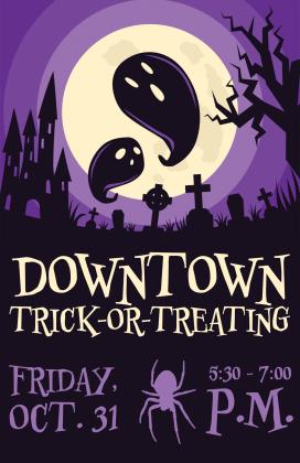 Trick-or-treaters will hit downtown Childress from 5:30-7 p.m. Friday, Oct. 31 for Childress Chamber of Commerce’s Downtown Trick-or-Treating event.
