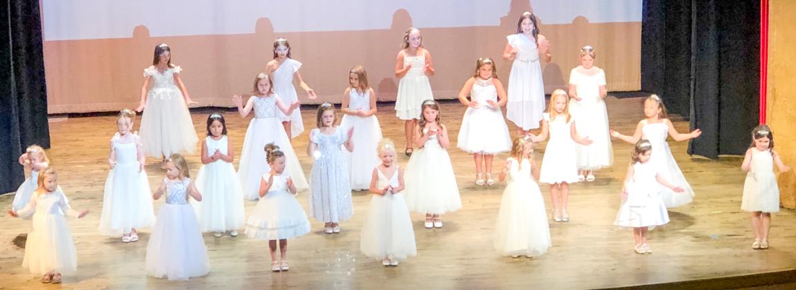 Miss Wellington Scholarship Pageant “Stars” take the stage of the Ritz Theatre Saturday afternoon, Oct. 4. Instructed by Miss Wellington 2017 Cameron Warren, the Stars perform a dance routine prior to their duty of joining a special contestant during her stage presentation.
