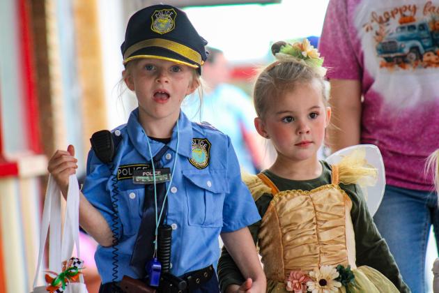 Trick-or-treaters hit downtown Childress Friday, Oct. 31 for Childress Chamber of Commerce’s Downtown Trick-or-Treating event.