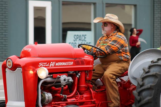 Chris Cowan offers hayrides on his antique Ford 641 Workmaster tractor, nicknamed Leroy, from Childress County Heritage Museum’s Third Annual Halloween Party to the Palace Theater for a free screening of “Hocus Pocus.”
