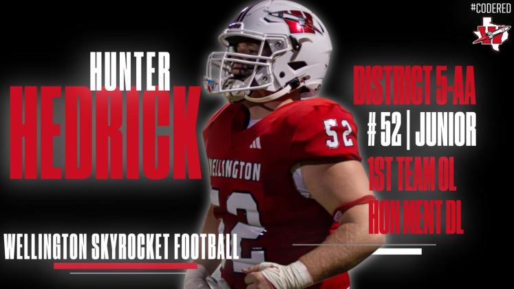 Hunter Hedrick, First Team Offensive Lineman, Honorable Mention Defensive Lineman