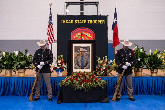 Today, hundreds gathered at Childress High School to pay their respects to Texas Department of Public Safety (DPS) Highway Patrol (THP) Trooper Sergio Romero, who was tragically killed in the line of duty last week.
