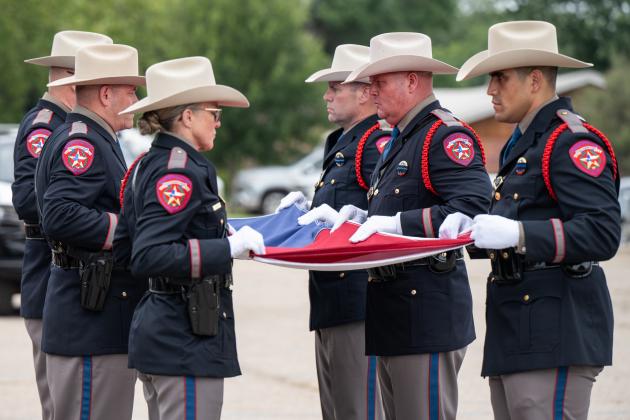 Today, hundreds gathered at Childress High School to pay their respects to Texas Department of Public Safety (DPS) Highway Patrol (THP) Trooper Sergio Romero, who was tragically killed in the line of duty last week.