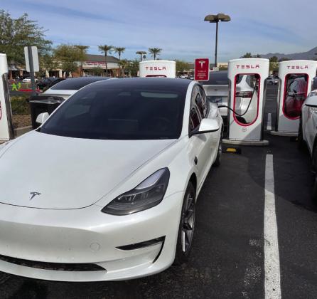 Tesla charging station in Scottsdale, Ariz. Courtesy Photos
