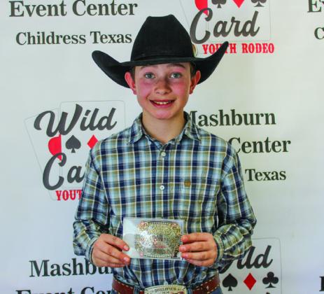 Jaxon Begeman is the 10-12 boys All-Around Champion. Begeman competed in breakaway roping, tie down roping and team roping.