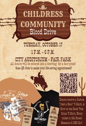 Childress Community Blood Drive coming up