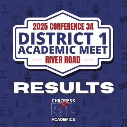 Childress High School takes bronze at 3A District 1 UIL Academic Meet