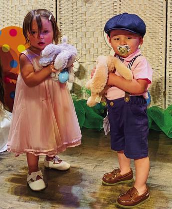 Tiny Tot one-year-old winners Everly Mae Harris and Legend Izayah Cantu.