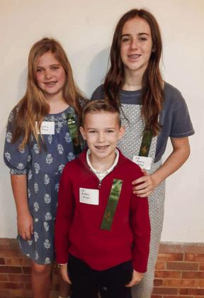 Childress’ Gentry, Asher and Avery Keys compete at the Wichita Falls Fall Music Festival at Midwestern State University.