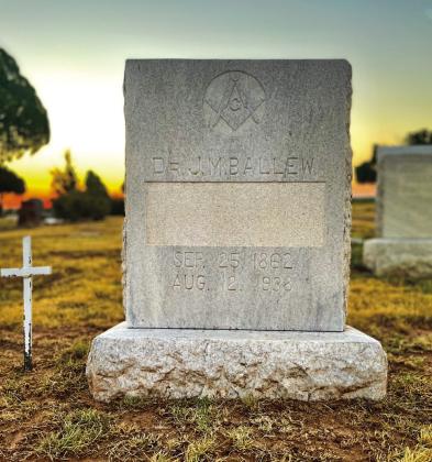 Dr. J.M. Ballew’s tombstone, located in Fairview Cemetery South in Memphis. Photo Courtesy of the Collection of John R. Ballew