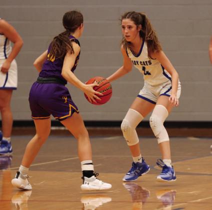 The Childress Lady Cats take a 59-34 loss to the Panhandle Pantherettes Saturday, Nov. 18 in Childress. Photos by Childress High School Yearbook Staff