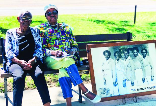 Family spotlights Bishop Sisters with park bench