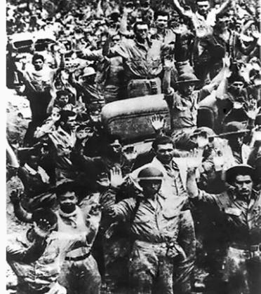 Allied and Filipino forces surrendered April 9, 1942.