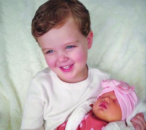 Calum Eric, 3, and Libby Leigh, 3 weeks, are the children of Eric and Kacee Needham, the grandchildren of Craig and DeeDee Needham and John and Marilyn Neeley, all of Wellington, and Ginger Burnett, of Clarendon, and greatgrandchildren of Dwight Bowen and Linda Neeley, both of Wellington, and Ricki Baker, of Loraine.