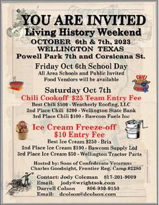 Organizers of the Rocky Sprott Living History weekend invite historians and reenactors to help make the memorable weekend come alive beginning at 9 a.m. each day, Friday, Oct. 6 and Saturday, Oct. 7. Courtesy Image