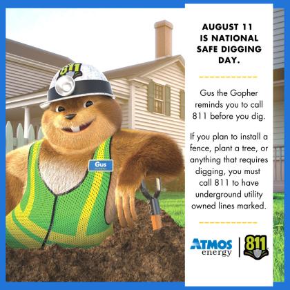 Atmos Energy reminds Texas on 811 Day that every dig counts