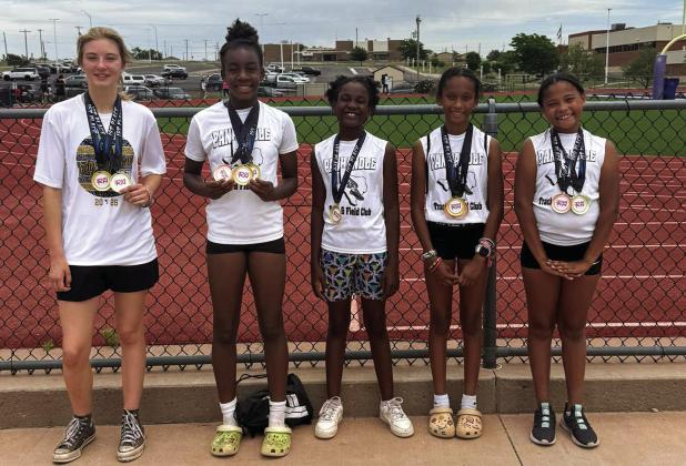 Texas Panhandle Track and Field Club athletes compete at the RUN West Texas track and field meet Saturday, May 17 at River Road High School in Amarillo. Texas Panhandle Track and Field Club