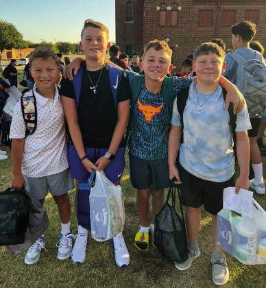 Childress Junior High School students celebrate busy first week of school