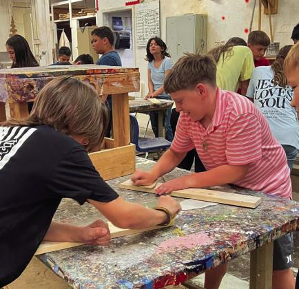 Childress Junior High School students celebrate busy first week of school