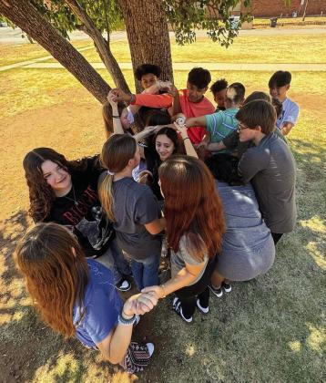 Childress Junior High School students celebrate busy first week of school