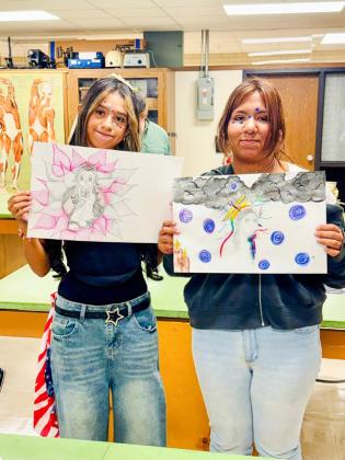 Art students create selfportraits