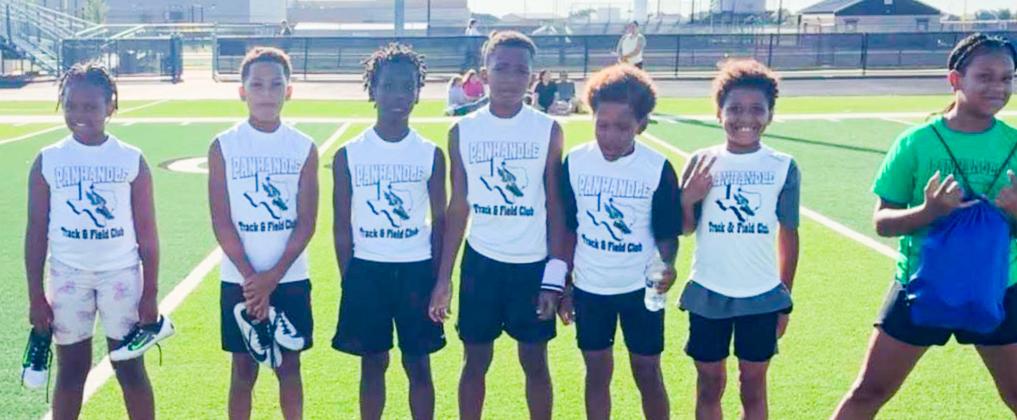 Texas Panhandle Track and Field Club recently competed in the RUN West Texas Summer Track Meet Saturday, June 20 at Bushland High School, bringing home 10 gold medals. C0URTESY PHOTO