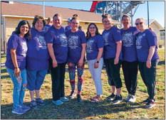 Members of the Wellington Professional Women’s Club (WPWC), including Becky Reyes, left, Candy Powell, Carrie Martinez, Linda Duke, Cassandra Torrez, Holly Statham, Becky Lampe and Natasha Mixon, assist with the 2023 Bubble Run.