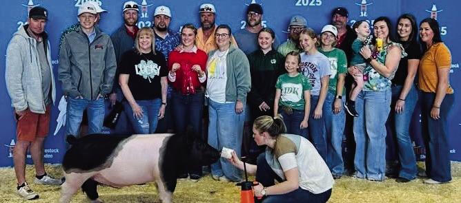 Wellington High School sophomore Maggie Tillman earns second place with her heavyweight dark cross at the Houston Livestock Show and Rodeo Monday, March 17. Tillman is the daughter of Lana and Baron Tillman.