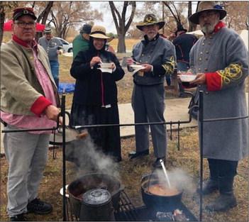 Jody Coleman, left, ties for third place in the chili cookoff with Shelly Brim (not pictured).