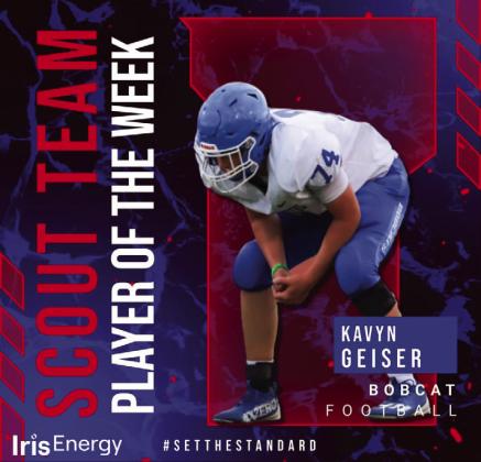 Bobcat freshman Kavyn Geiser is the Iris Energy Scout Team Player of the Week for Week 11.